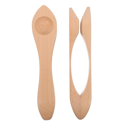 ERINGOGO 2Stücke Holz Musiklöffel Naturholz Percussion Instrument für Schlaginstrument Musikalität und Rhythmusgefühl Kindergartenaufführungen von ERINGOGO