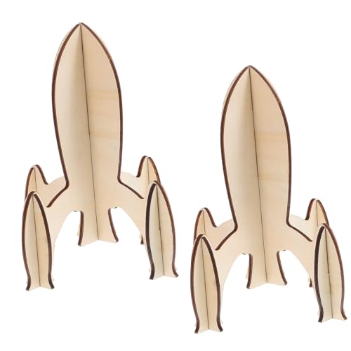 ERINGOGO 2Stücke Holzraketen Puzzles Für DIY Montageprojekt Kreatives Zusammenbauen Und Fördert Die Motorik Und Kreativität ERINGOGO 2Stücke Holzraketen Puzzles Für DIY Montageprojekt Kreatives Zusammenbauen Und Fördert Die Motorik Und Kreativität von ERINGOGO