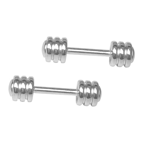 ERINGOGO 2stücke Miniatur Metall Hanteln Realistische Fitness Deko Für Puppenhaus Miniatur Sport Accessoires Spielzeug Gym Gestaltung von ERINGOGO