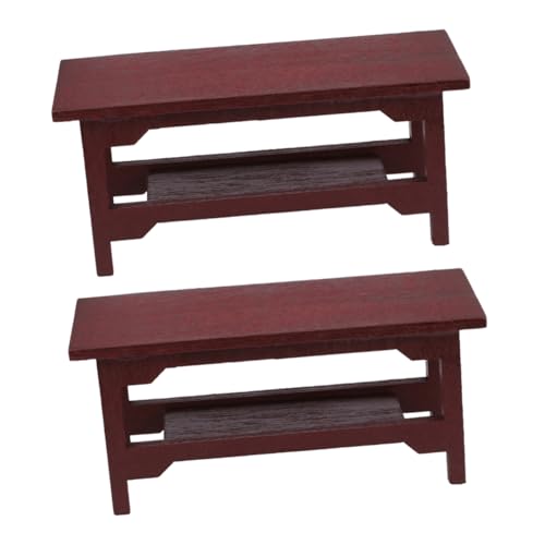 ERINGOGO 2stücke Mini Holz Schreibtisch Ornament Für Kreative Möbel Dekoration Für Miniaturhäuser Spielzeugzubehör Für Fantasievolles Spielen Und -projekte von ERINGOGO