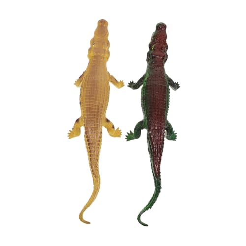 ERINGOGO Realistisches Krokodil Spielzeug 40cm Schreiendes Simulationstierspielzeug für Kinder Lernspielzeug aus Strapazierfähigem Material von ERINGOGO