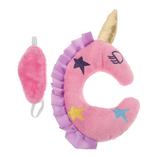 ERINGOGO 2Stücke Puppenzubehör U Förmiges Kissen und Augenmaske im Einhorn Stil Reise Accessoire für Puppen und Puppenliebhaber von ERINGOGO