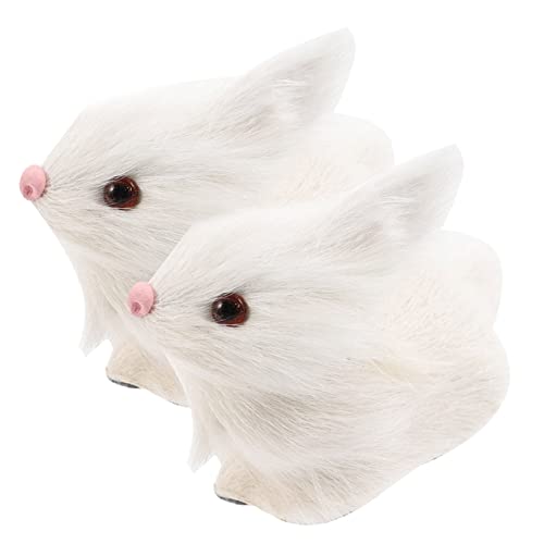 ERINGOGO 2Stücke Realistische Plüsch Kaninchen Deko Figuren Flauschige Kaninchenpuppen für Tischdekoration und Kreative Wohnaccessoires für Frühlingsfestivals ERINGOGO 2Stücke Realistische Plüsch Kaninchen Deko Figuren Flauschige Kaninchenpuppen für Tischdekoration und Kreative Wohnaccessoires für Frühlingsfestivals von ERINGOGO
