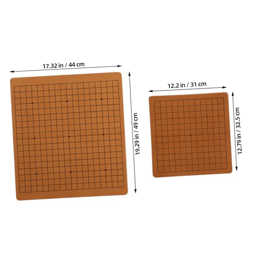 ERINGOGO 2Stücke Tragbares Leder Go Brettspiel Faltbares Schachbrett für Erwachsene Doppelseitiges PU Go Spielbrett für Reisen und Freizeit von ERINGOGO
