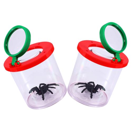 ERINGOGO 2Stücke Transparente Insektenbeobachtungsbox mit Vergrößerungsglas Lupendose für Erkundung von Insekten und Lernspielzeug für Schule ERINGOGO 2Stücke Transparente Insektenbeobachtungsbox mit Vergrößerungsglas Lupendose für Erkundung von Insekten und Lernspielzeug für Schule von ERINGOGO