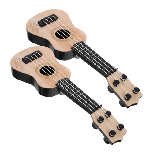 ERINGOGO 2Stücke Ukulele Aus Kunststoff Musikinstrument Für Kleinkinder Einführung Die Musik Mit Simulierten Designs Und Musikalische Bildung von ERINGOGO