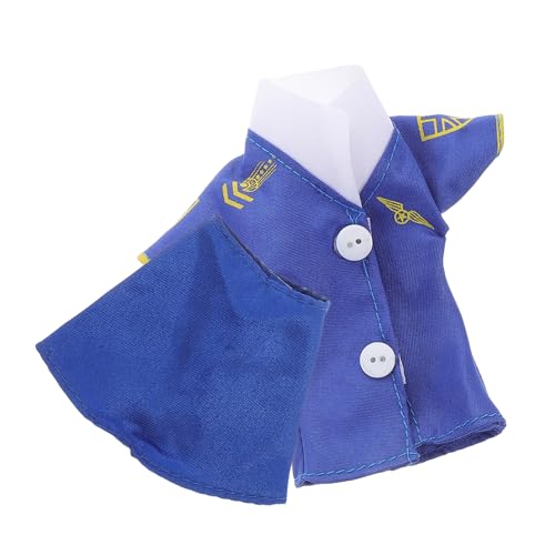 ERINGOGO 2er Set Puppen Kostüme Flugzeugkostüm Flugbegleiterin Stewardess-Cosplay-kostüm Stewardess-kostüm Puppenkostüm Für Zubehör Für Flugbegleiter Stewardess-zubehör Stoff Blue von ERINGOGO