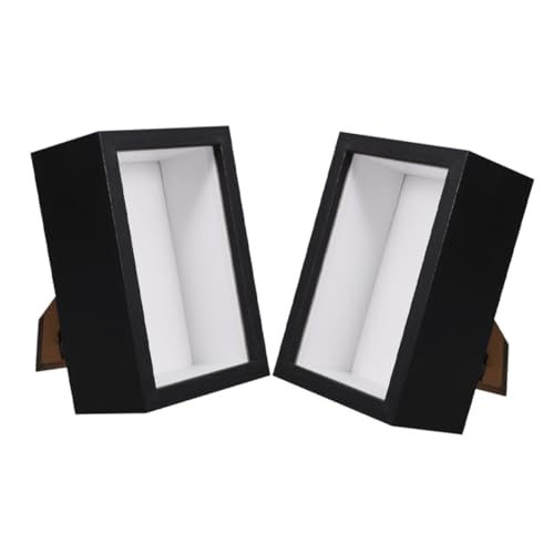 ERINGOGO 2er-box Fotorahmen Anzeigen Memory-rahmen Aus Holz Konservierter Blumenrahmen Getrocknete Blumen Fotorahmen Trockenblumenvitrine Trockenblumenrahmen Aus Holz Hölzern Black von ERINGOGO