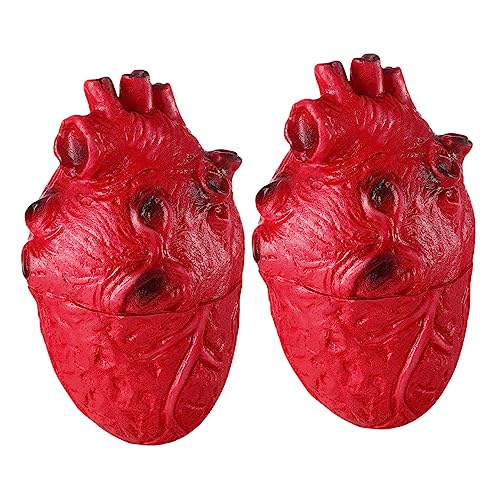ERINGOGO 2pcs Halloween Fake Heart Simulationskörper Organ Requisiten Halloween Heart Prop Decore ERINGOGO 2pcs Halloween Fake Heart Simulationskörper Organ Requisiten Halloween Heart Prop Decore von ERINGOGO
