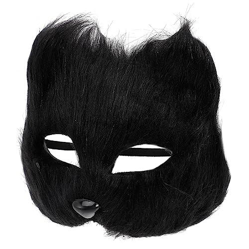 ERINGOGO 2st Halbgesichts-katzenmasken Cosplay-maske Maskerade Fuchsmasken Pelzige Fuchsmasken Halloween-fuchs-kostüm Maskerade-party-maske Bilden Männer Und Frauen Wolle Kleidung von ERINGOGO