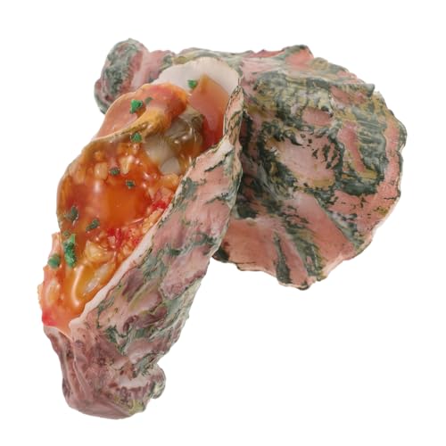ERINGOGO 2st Oyster-Modell Lebensmittelspielzeug Essensmodell Probieren Simulationsausternmodell Spielzeugnahrung Simulation Auster PVC von ERINGOGO