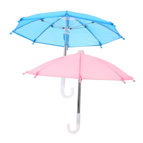 ERINGOGO Chic Colors Realistische Optik 2 Stück Mini-Regenschirm Für Puppenhaus Miniatur-Regenschirm Modell Spielzeug von ERINGOGO