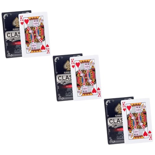 ERINGOGO 3 Kisten Kartenspielen tragbare Karten Kartenspiel Masse Kinder Tally Spielkarten lustiges Spiel Brettspiele-Geschenk empfindlich Schachbrett Kartenhalter Poker Plastik von ERINGOGO