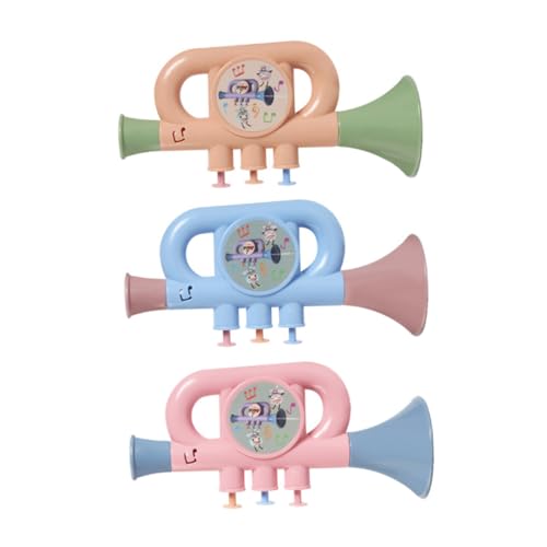ERINGOGO 3 Pcs Trompete Musik Trompete Kunststoff Trompete Trompete Kunststoff Horn Abs von ERINGOGO
