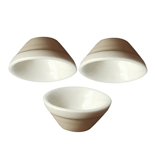 ERINGOGO 3 Pcs Kinder Keramik Schüssel Spielzeug Mini Küche Spielzeug Simulierte Schüssel Glatte Kanten Pretend Spielen Für Kleinkinder von ERINGOGO