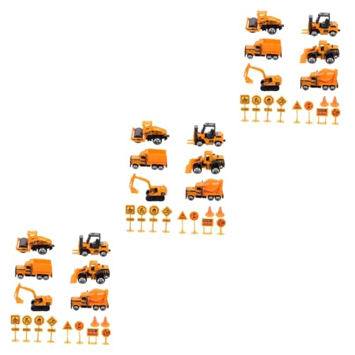 ERINGOGO 3 Sätze Baufahrzeug Spielzeug Spielzeuge Kinderspielzeug technisches Fahrzeug Auto Spielzeug Konstruktionsspielzeug technisches Spielzeug Wagen LKW Gabelstapler Bagger Plastik von ERINGOGO