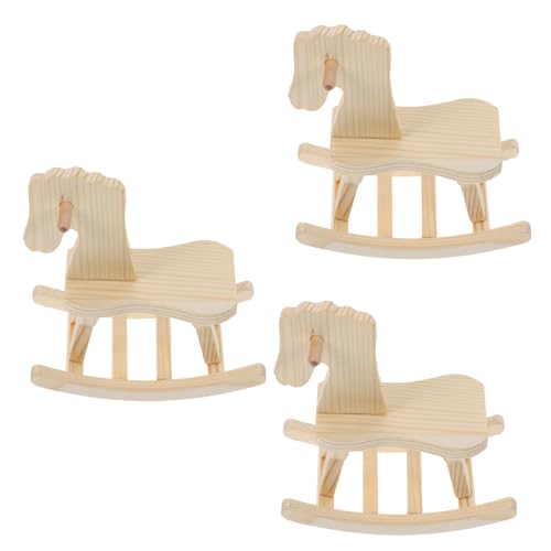 ERINGOGO 3 Sätze DIY Holzpferd 3D-Modell Zusammenbauen 3D-Puzzle-Modell- DIY- Für 3D-Puzzles Aus Holz Geburtstagsgeschenk Für 3D-rätsel von ERINGOGO
