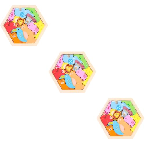 3 Sätze Dreidimensionales Puzzle kinderbeschäftigung Kinder Puzzle Kindergeburtstagsgeschenk Kinder rätsel kinderpuzzle zabawki stymulujące rozwój stapeln Spielzeug Blöcke 3D Holz von ERINGOGO