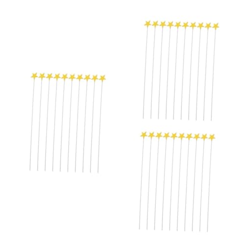 ERINGOGO 3 Sätze Kuchendekoration Stern-kuchenaufsatz Tortenaufsätze Für Geburtstage Kuchendeckel Selber Machen Geburtstagstorte Topper Sterne Kuchen Topper Metall Yellow 100 Stück * 3 von ERINGOGO