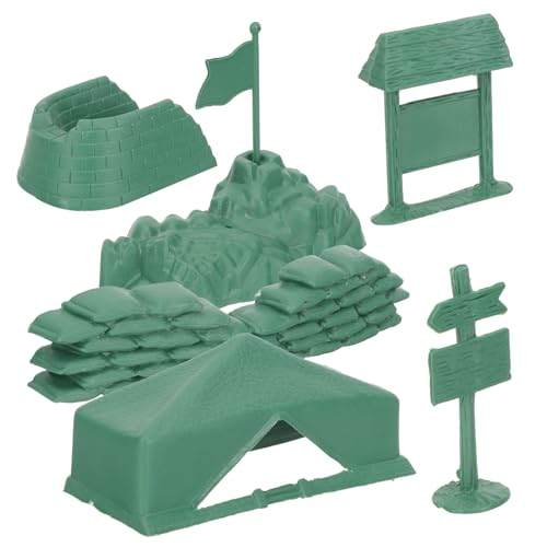 ERINGOGO 3 Sätze Teiliges Militärisches Set für Jungen Militärzubehör zum DIY Zusammenbauen Kompakte Miniatur Sandbox mit Verschiedenen Modellen für Detailreiche Kriegssimulationen und von ERINGOGO