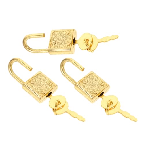 ERINGOGO 3 Satz Schrank Vorhängeschloss Schließfach Schatz Vorhängeschlösser Brust Abschließbar Antike Schlüssel Schubladen-vorhängeschloss Kleine Schlösser Plastik Golden ERINGOGO 3 Satz Schrank Vorhängeschloss Schließfach Schatz Vorhängeschlösser Brust Abschließbar Antike Schlüssel Schubladen-vorhängeschloss Kleine Schlösser Plastik Golden von ERINGOGO