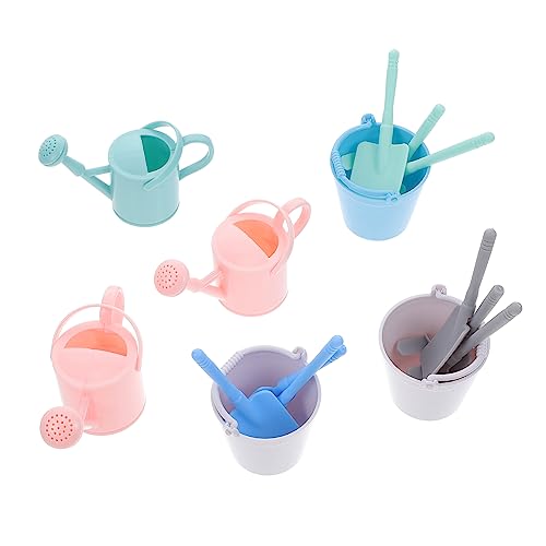 ERINGOGO 3 Sets Mini Werkzeuge Mini Mini Gartengießkanne Mini Pflanzschaufel Mini Gartenkessel Mini Pflanzharke Aus Kunststoff von ERINGOGO