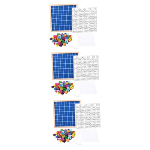 ERINGOGO 3 Stück 1 100 Pairing Digital Board Kinder holzspielzeug Geburtstagsgeschenk für Kinder Zahlenpaarungsspielzeug Lernspielzeug für Kinder Anzahl Puzzle durchgehende Platte hölzern von ERINGOGO