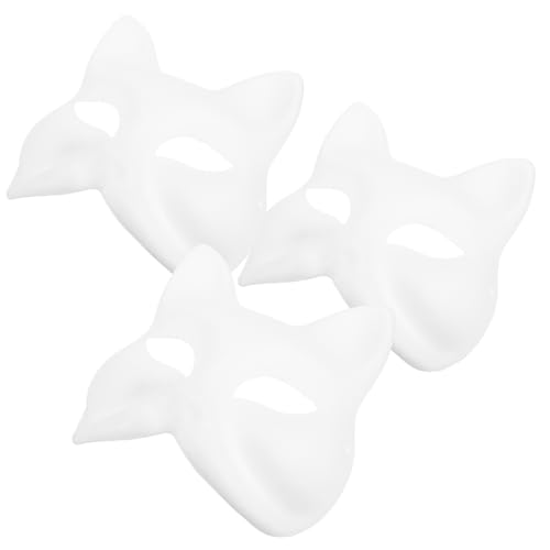 ERINGOGO 3 Stück DIY Fuchsmaske Unvollendete Papiermaske zum Bemalen Handwerksmaske für Kreative Partys Halloween und Kunstprojekte ERINGOGO 3 Stück DIY Fuchsmaske Unvollendete Papiermaske zum Bemalen Handwerksmaske für Kreative Partys Halloween und Kunstprojekte von ERINGOGO