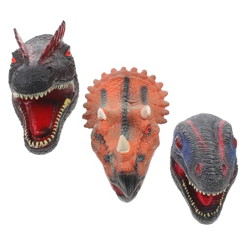 ERINGOGO 3 Stück Dinosaurier Handpuppenspielzeug Interaktives Rollenspiel Handpuppe Handpuppen Für Puppenspielzeug Rollenspiel Handpuppe Kinderpuppen Aus Gummi von ERINGOGO