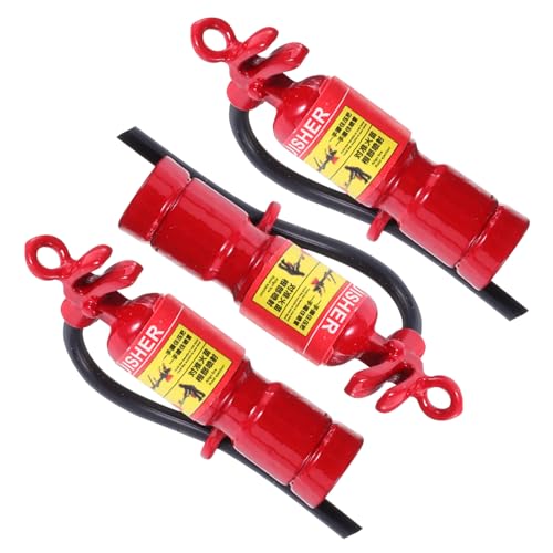ERINGOGO 3 Stück Feuerlöscher-Modell Klein Ornament Mini-feuerlöscher Miniaturen Puppenhaus Modelle Erste Mini- -feuerlöscher Winzig Feuerlöscher-plüschtier Streich Rot Eisen von ERINGOGO