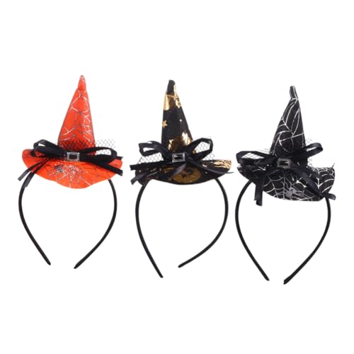 ERINGOGO 3 Stück Halloween Haarreifen mit Hexenhut und Spinnennetz Design Leichter Party Haarreif für Komfortables Kostümzubehör für Mädchen Dekorativer Hexenhut Haarschmuck ERINGOGO 3 Stück Halloween Haarreifen mit Hexenhut und Spinnennetz Design Leichter Party Haarreif für Komfortables Kostümzubehör für Mädchen Dekorativer Hexenhut Haarschmuck von ERINGOGO