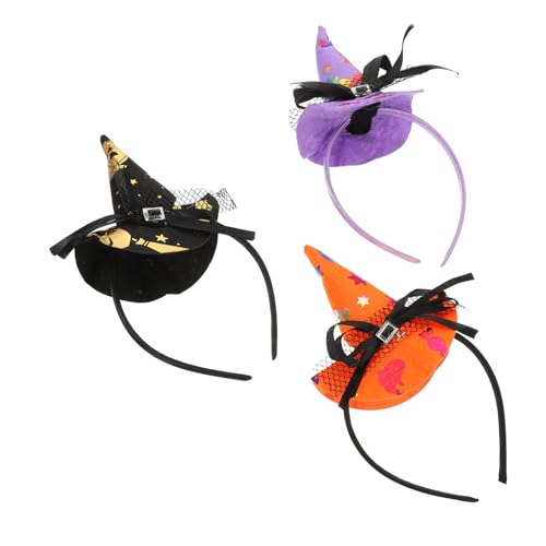 ERINGOGO 3 Stück Halloween Hexenhut Haarreif Leichtes Bruchfestes Stirnband mit Dekorativem Hexenhut-design Komfortabel für Kostüm Karnevalspartys Halloween Accessoire und Fotorequisite ERINGOGO 3 Stück Halloween Hexenhut Haarreif Leichtes Bruchfestes Stirnband mit Dekorativem Hexenhut-design Komfortabel für Kostüm Karnevalspartys Halloween Accessoire und Fotorequisite von ERINGOGO