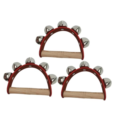 ERINGOGO 3 Stück Handgelenk Glocken Teiliges Handrassel Handbell Percussion Musikinstrument für Party Spiel und Bandbegleitung Geeignet für Junge Mädchen von ERINGOGO