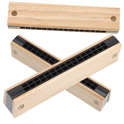 ERINGOGO 3 Stück Harmonisches Mundharmonika Bildungsspielzeug Musical lehrreich Kleinkinder Spielzeugmundonika für kleine Musikinstrumente für Holz von ERINGOGO
