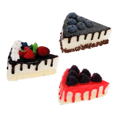 ERINGOGO 3 Stück Künstliche Kuchenmodelle Set Realistische Dekorationen für Fotografie Bäckerei und Heim für Partys und Lehrzwecke Blaubeere und Schokolade ERINGOGO 3 Stück Künstliche Kuchenmodelle Set Realistische Dekorationen für Fotografie Bäckerei und Heim für Partys und Lehrzwecke Blaubeere und Schokolade von ERINGOGO