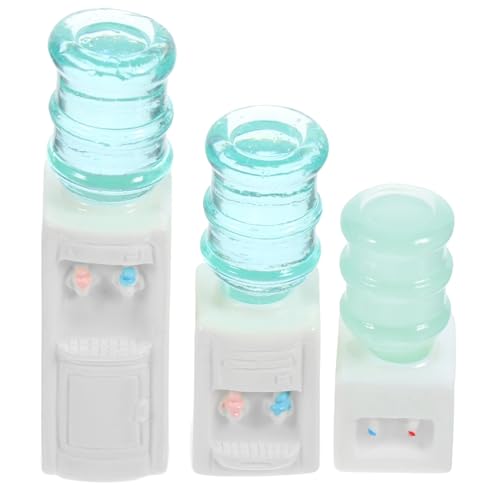 ERINGOGO 3 Stück Mini-wasserspender Wasserspender-Ornament Mini-wasserbrunnen Puppenhausdekor Lustiges Wasserspendermodell Mini-hausverzierung Trinkbrunnen Modell Mini-Spender Harz von ERINGOGO