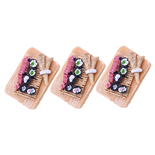ERINGOGO 3 Stück Miniatur-Food-Spiel Requisiten Miniatur-Food-Modell Mini-Modell Mit Festem Essen Mini-hausschmuck Miniaturen Basteln Simulationslebensmittelspielzeug Miniaturszene Harz von ERINGOGO