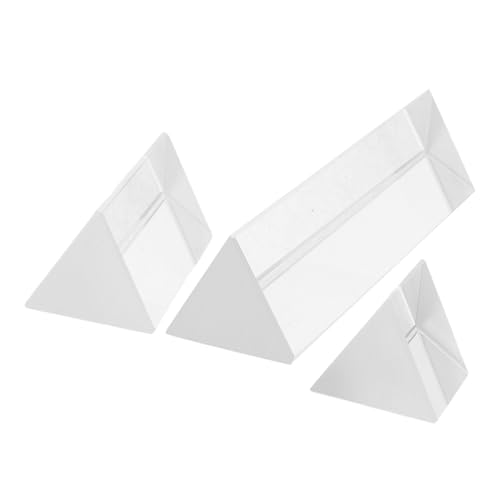 ERINGOGO 3 Stück Optischer Lehre Prisma Dreiecksprismen aus optischem Glas Fotografie mit Dreiecksprismen Glasprisma Prismenwürfel Physikversuche rechtwinkliges Prisma Kristall Transparent ERINGOGO 3 Stück Optischer Lehre Prisma Dreiecksprismen aus optischem Glas Fotografie mit Dreiecksprismen Glasprisma Prismenwürfel Physikversuche rechtwinkliges Prisma Kristall Transparent von ERINGOGO