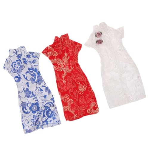 ERINGOGO 3 Stück Puppen-Cheongsam, Austauschbares Spielzeug, Puppenkleid, Puppenkleidung, Puppenkostüm ERINGOGO 3 Stück Puppen-Cheongsam, Austauschbares Spielzeug, Puppenkleid, Puppenkleidung, Puppenkostüm von ERINGOGO