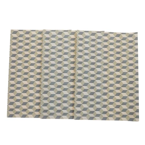 ERINGOGO 3 Stück Puppenhaus-bodenaufkleber Anlage Wohnkultur Puppenhaus Bodenplatte Dielen Für Minihäuser Mini House Decor Bodenschablonenfliese Colorful Selbstklebendes Papier von ERINGOGO