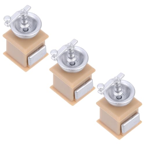 ERINGOGO 3 Stück Puppenhausgeräte Deko Miniatur-küchenspielzeug Puppenhaus-Requisite Puppenhauszubehör Puppenhaus-kaffeemühlen-Modelle Miniatur-küchenstütze Kaffeemaschine Plastik von ERINGOGO