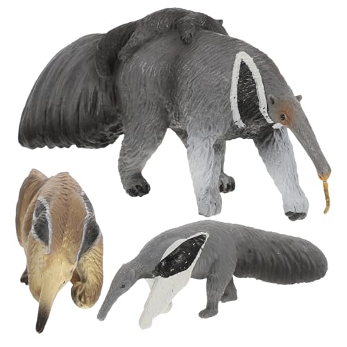 ERINGOGO 3 Stück Realistische Ameisenbär Figuren Teiliges aus Hochwertigem Material Detailgetreue Kleine Tierornamente für Ab Jahren als Dekoration für Zuhause und Miniaturgärten von ERINGOGO