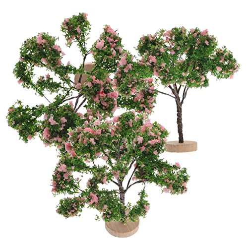 ERINGOGO 3 Stück Simulierter Minibaum maßstabsgetreue Züge Baummodell Miniaturlandschaft DREI Minibäume basteln Zug Artificial Tree mikrolandschaft Miniatur-Dioramenbaum Baumschmuck Plastik von ERINGOGO