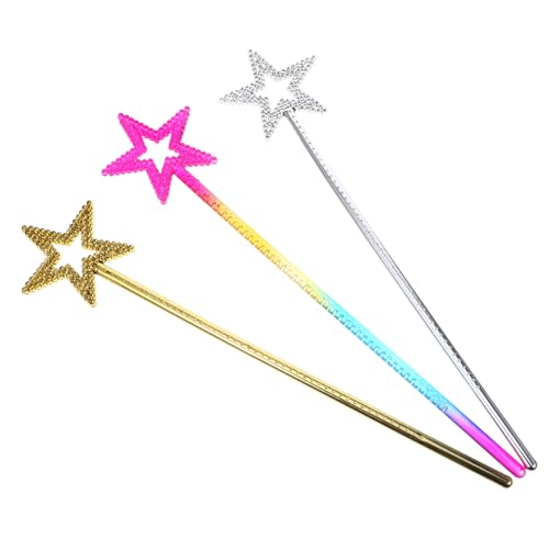 ERINGOGO 3 Stück Sternwand funkeln Prinzessin Stöcke Fairy Wand ' Party Favours geburtstagsdeko Party Sachen Zauberstab Partybevorzugung Feenstäbe stecken Harz von ERINGOGO