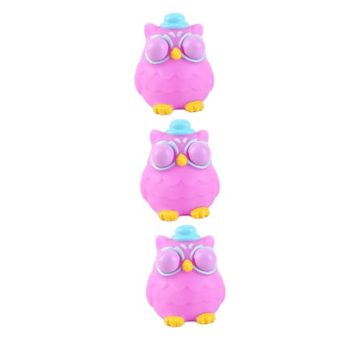 ERINGOGO 3 Stück Teiliges Cartoon Eulen Stress Weiches Dehnbares Squeeze Toy für Angst Stressabbau Leicht Langlebig Waschbar als Partydeko und von ERINGOGO