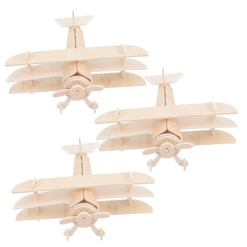 ERINGOGO 3 Stück Teiliges DIY Holzflugzeug Modellbausatz zum Selberbauen und Bemalen Puzzle für Handgefertigtes Flugzeug Holzspielzeug als Kreatives und Dekoration ERINGOGO 3 Stück Teiliges DIY Holzflugzeug Modellbausatz zum Selberbauen und Bemalen Puzzle für Handgefertigtes Flugzeug Holzspielzeug als Kreatives und Dekoration von ERINGOGO
