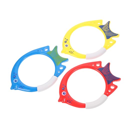 ERINGOGO 3 Stück Teiliges Fisch Form Tauchringe für Schwimmtraining Unterwasser Poolspielzeug Klein Kompakt Praktisch für Tauchen und Schwimmpraxis ERINGOGO 3 Stück Teiliges Fisch Form Tauchringe für Schwimmtraining Unterwasser Poolspielzeug Klein Kompakt Praktisch für Tauchen und Schwimmpraxis von ERINGOGO