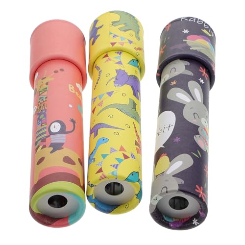 ERINGOGO 3 Stück Teiliges Kaleidoskop Pädagogisches mit Buntem Design Leicht und Tragbar Fördert Farberkennung Neugier und Visuelle Entwicklung von ERINGOGO