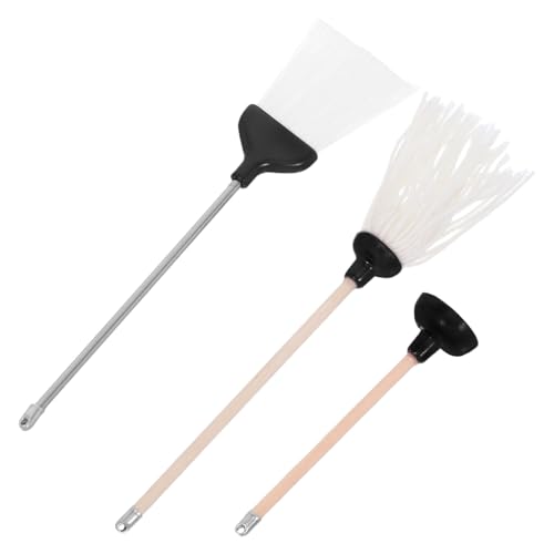 ERINGOGO 3 Stück Teiliges Miniatur Reinigungskit für Puppenhaus Badezimmer Mini Mop Besen und Toilettenwerkzeug Schwarz Realistische Puppenhaus Accessoires für Kreative Rollenspiele und ERINGOGO 3 Stück Teiliges Miniatur Reinigungskit für Puppenhaus Badezimmer Mini Mop Besen und Toilettenwerkzeug Schwarz Realistische Puppenhaus Accessoires für Kreative Rollenspiele und von ERINGOGO