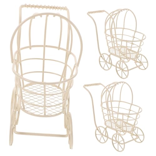 ERINGOGO 3 Stück Teiliges Miniatur-babykinderwagen Robustem Metall Detailreiche Eisenkunst Puppenwagen für Miniatur Puppenhaus-wohnzimmerschmuck Fördert Feinmotorik und Interaktives ERINGOGO 3 Stück Teiliges Miniatur-babykinderwagen Robustem Metall Detailreiche Eisenkunst Puppenwagen für Miniatur Puppenhaus-wohnzimmerschmuck Fördert Feinmotorik und Interaktives von ERINGOGO